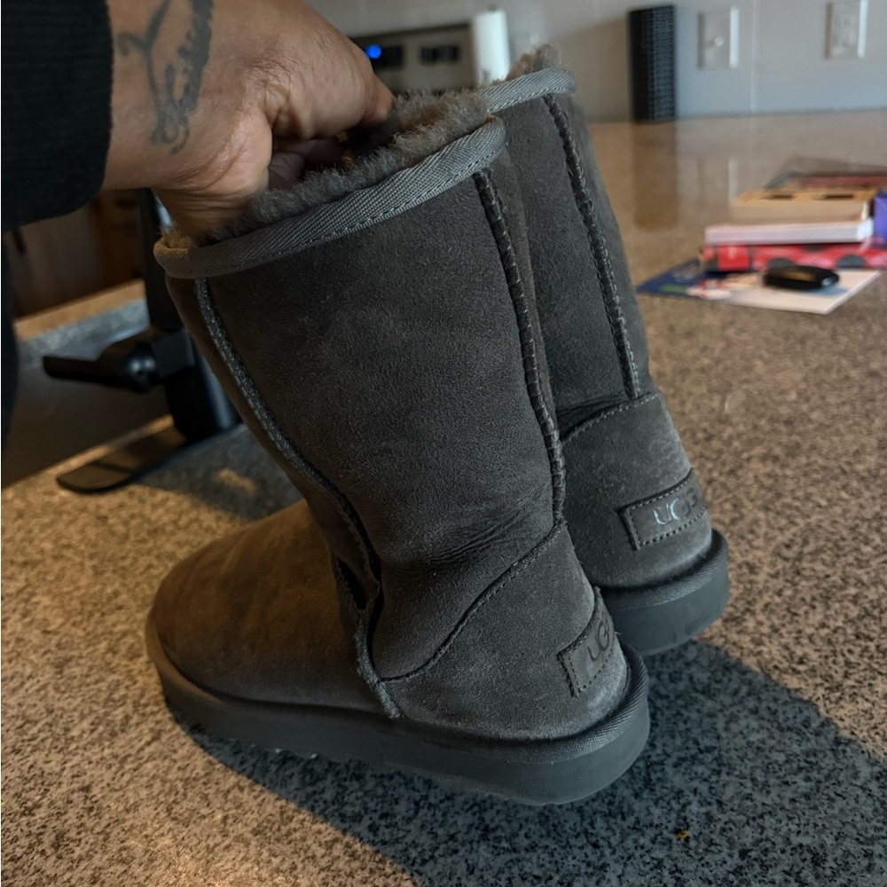 UGG Charcoal Suede Boots